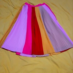 J.Crew Pleated Color Block Skirt